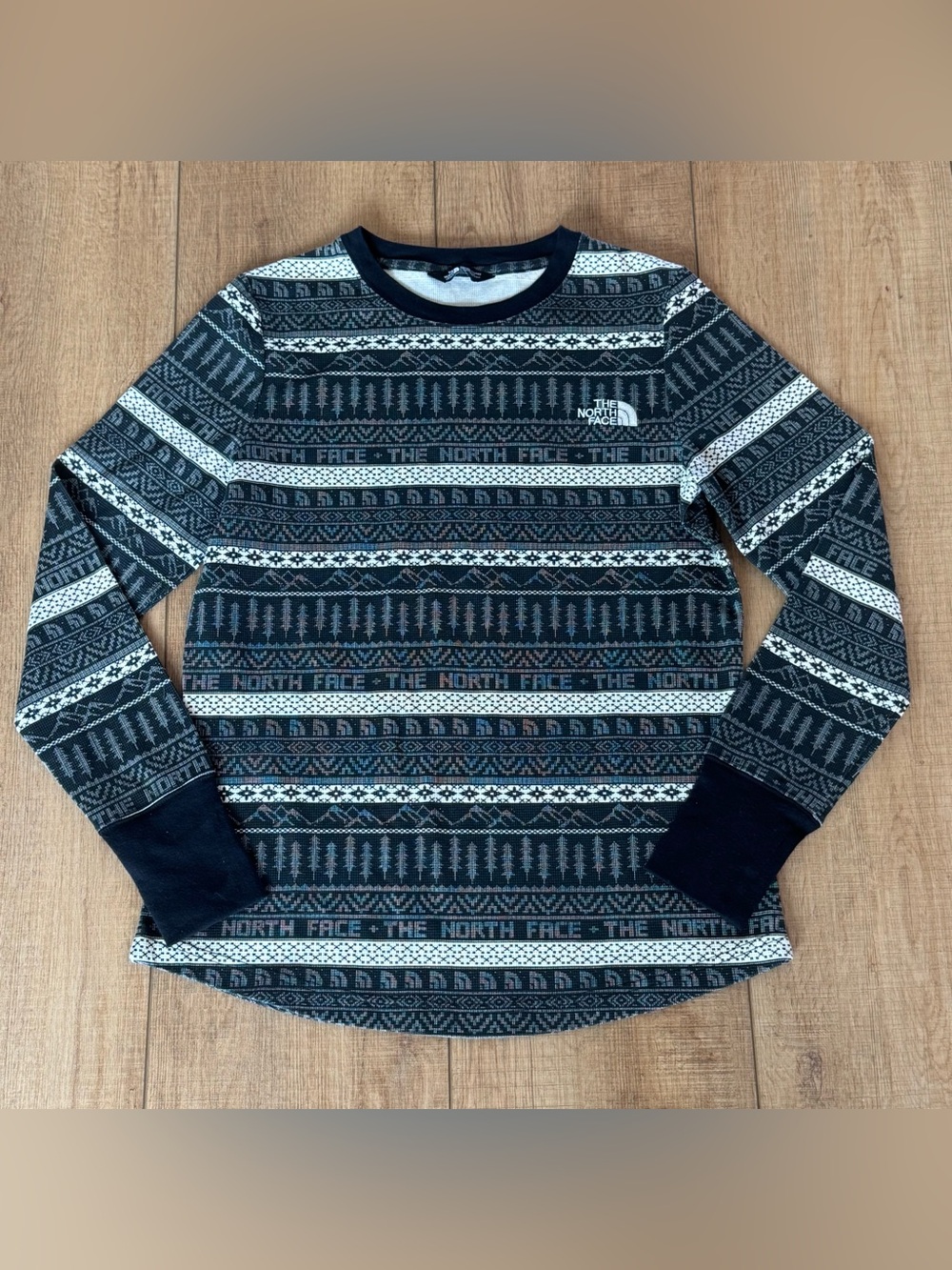The North Face Fair Isle Thermal Waffle Knit Long Sleeve Top Women’s Large